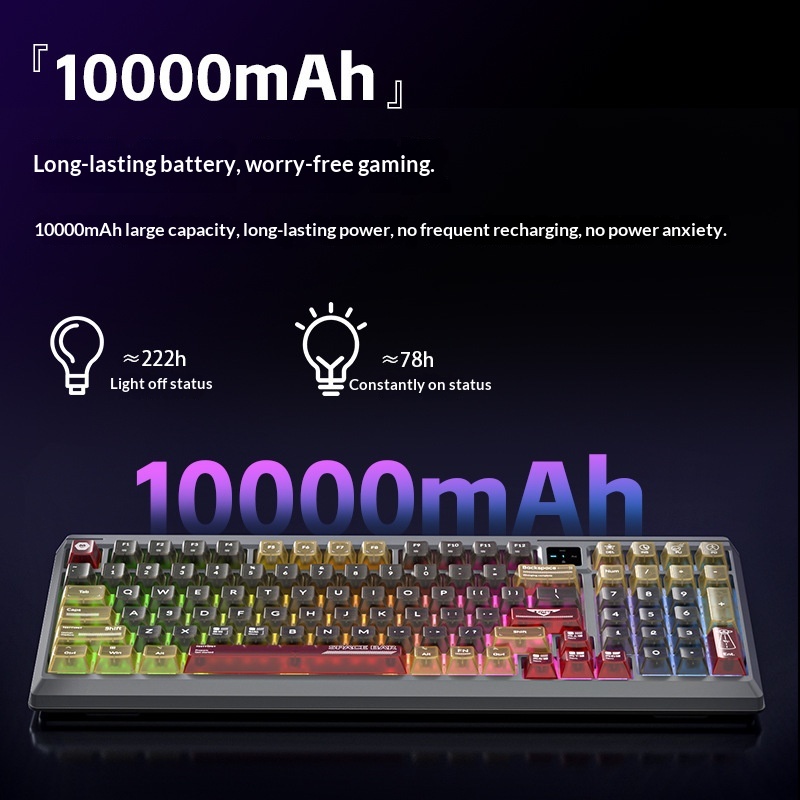 Gaming Keyboard Not Typing - Teclado Mecánico Tri-Modo T98, Personalizable, Intercambiable