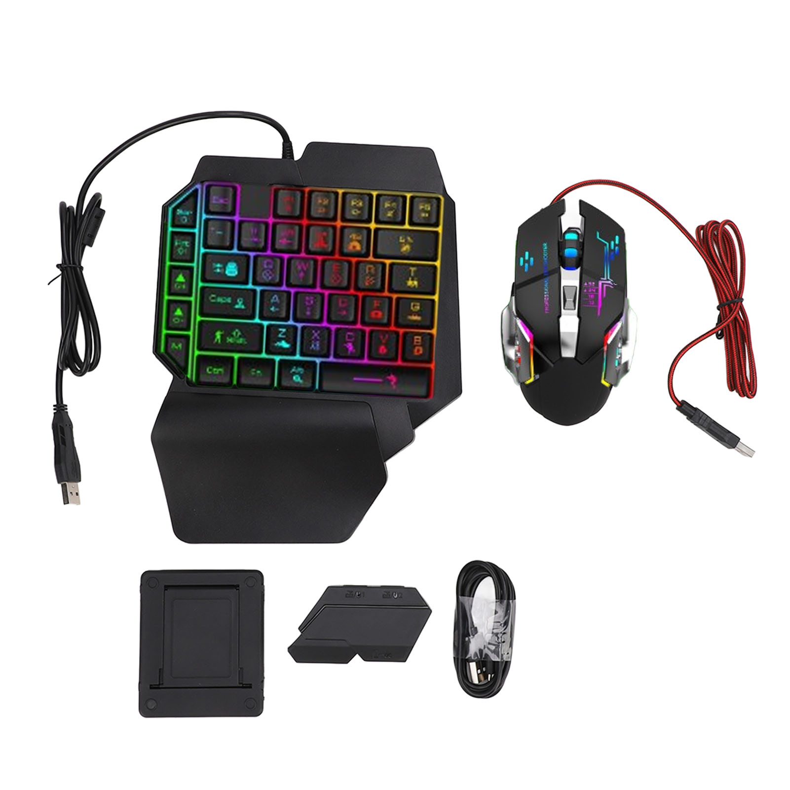 Gaming Keyboard Mouse Combo - Conjunto de convertidor de teclado y