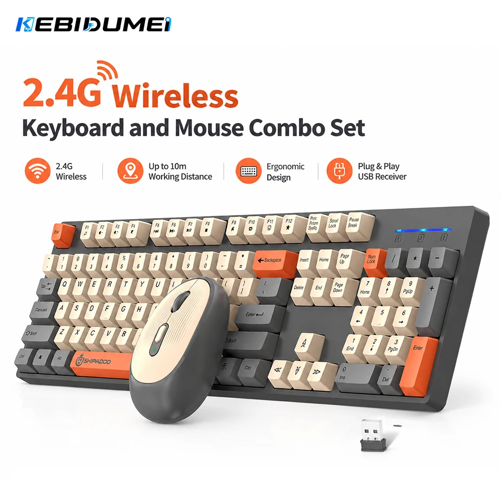 Gaming Keyboard Mouse Combo - KEBIDUMEI-Juego combinado de teclado y ratón