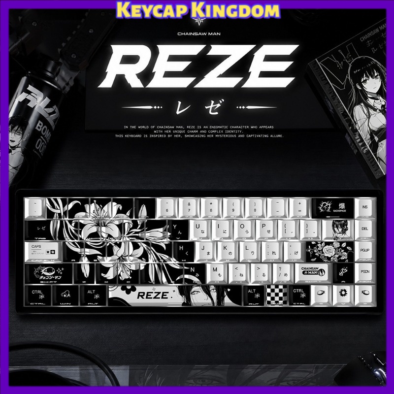 Gaming Keyboard Ergo - NUEVOS Teclas de Anime Reze 5.0