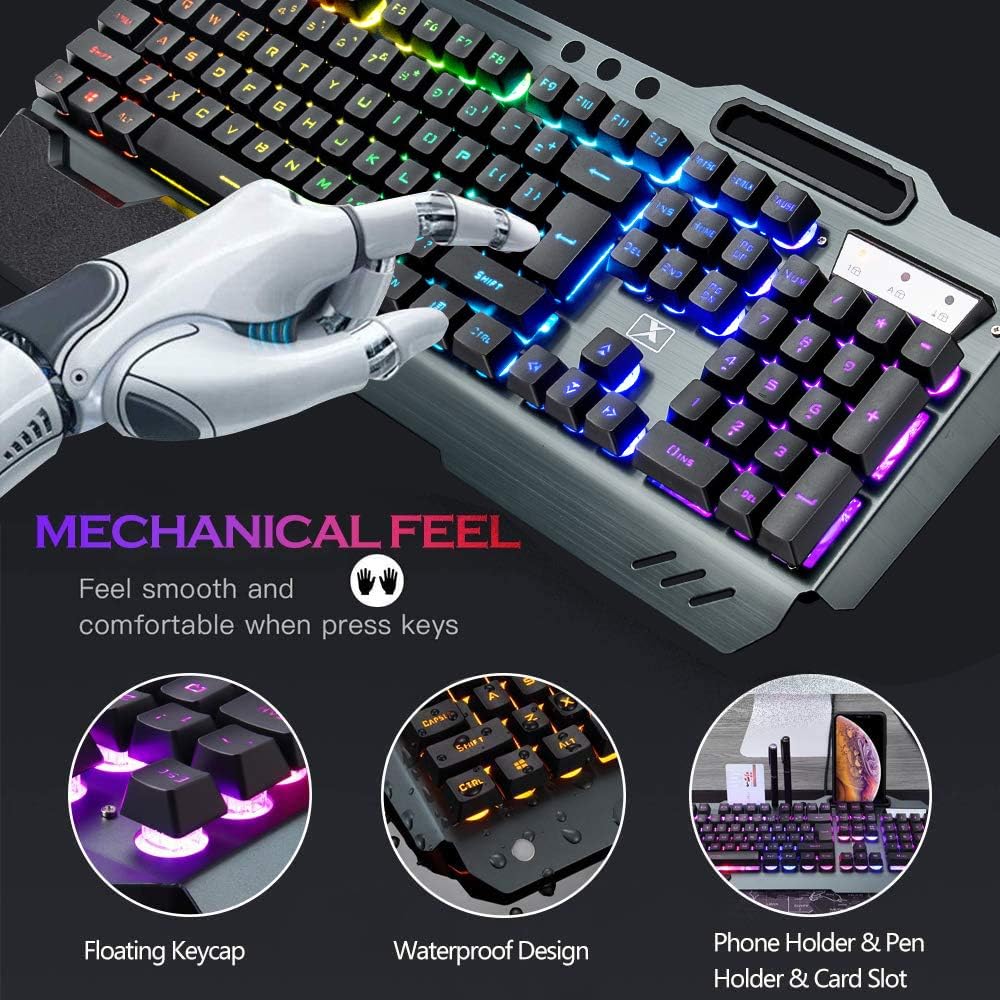 Combo de teclado y ratón inalá - Gaming Keyboard Mouse Combo reseña y precio