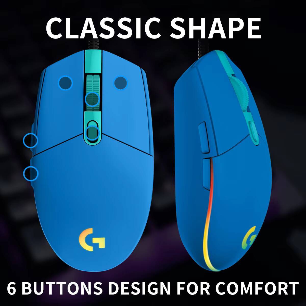 Ratón para juegos Logitech G20 - Logitech Mouse G203 reseña y precio