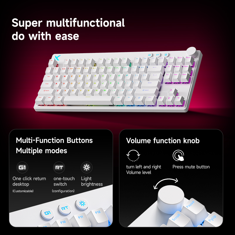 Mchose Mix87 teclado con inter - Keyboard Gaming Transparent reseña y precio