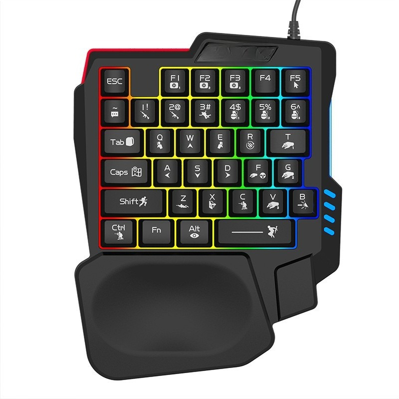 Teclado K5 de una mano Gungod  - Gaming Keyboard Ebay reseña y precio