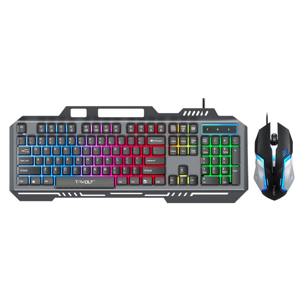 T WOLF TF600 Teclado para jueg - Gaming Keyboard Mouse Combo reseña y precio