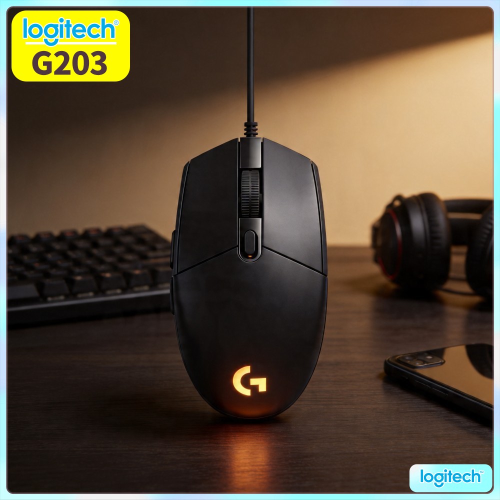 Ratón para juegos con cable Lo - Logitech Mouse G203 reseña y precio